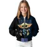 custom seattle kraken adorable yoda blue black bomber jacket best selling