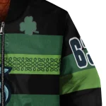 custom seattle kraken clover green lines green black bomber jacket best selling