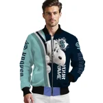 custom seattle kraken snoopy head blue bomber jacket best selling