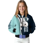custom seattle kraken snoopy head blue bomber jacket best selling