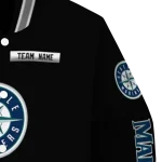 custom seattle mariners american flag skull black varsity jacket best selling