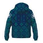 custom seattle mariners geometric blossom navy blue windbreaker jacket best selling