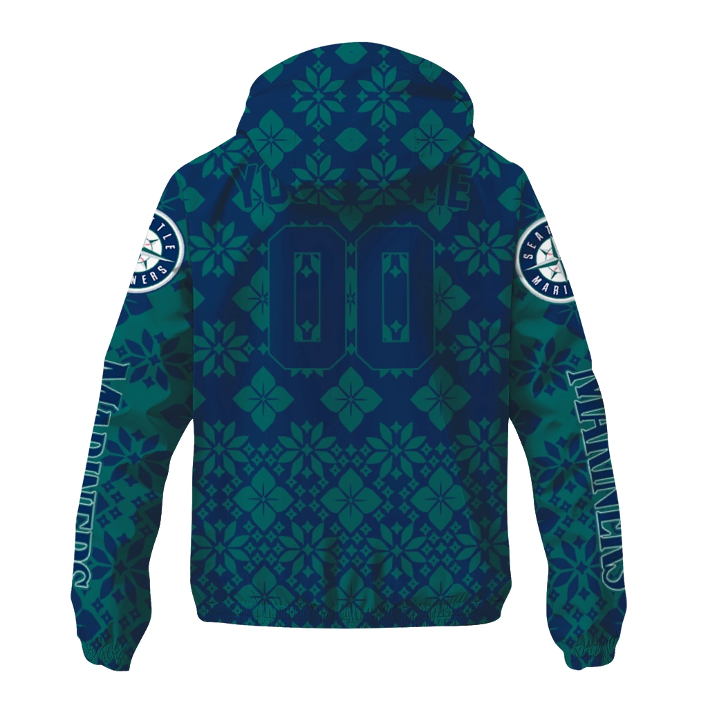 custom seattle mariners geometric blossom navy blue windbreaker jacket fashion forward custom seattle mariners geometric blossom navy blue windbreaker jacket fashion forward