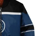 custom seattle mariners stripe statement navy blue black bomber jacket best selling