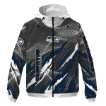 custom seattle seahawks claw mesh blue gray windbreaker jacket best selling