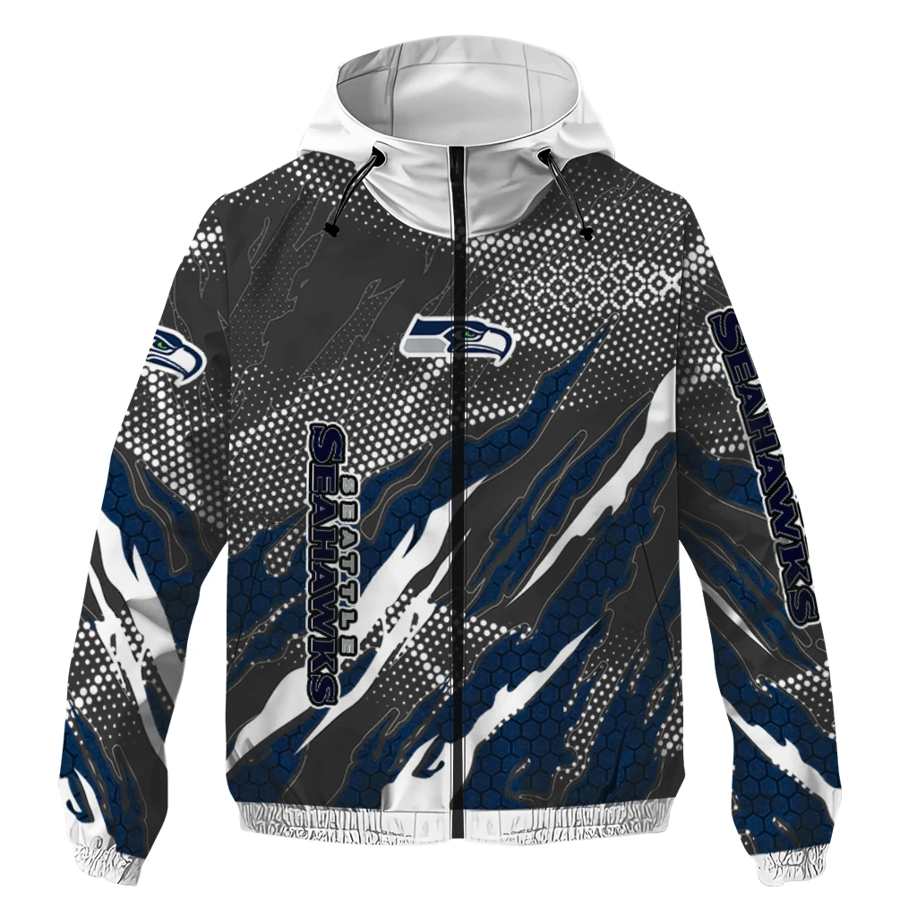 custom seattle seahawks claw mesh blue gray windbreaker jacket best selling custom seattle seahawks claw mesh blue gray windbreaker jacket best selling