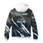custom seattle seahawks claw mesh blue gray windbreaker jacket best selling