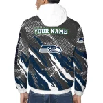 custom seattle seahawks claw mesh blue gray windbreaker jacket best selling