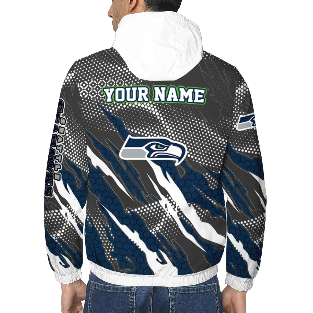 custom seattle seahawks claw mesh blue gray windbreaker jacket trendy custom seattle seahawks claw mesh blue gray windbreaker jacket trendy