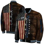 custom seattle seahawks flag wood brown varsity jacket best selling
