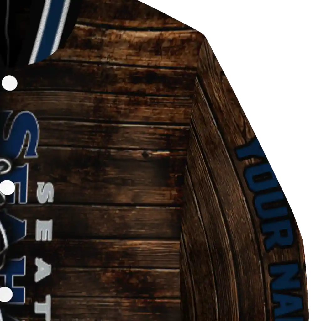 custom seattle seahawks flag wood brown varsity jacket premium grade custom seattle seahawks flag wood brown varsity jacket premium grade