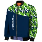 custom seattle seahawks freedom claw blue bomber jacket best selling