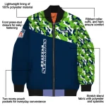 custom seattle seahawks freedom claw blue bomber jacket best selling