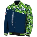 custom seattle seahawks freedom claw blue varsity jacket best selling