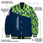 custom seattle seahawks freedom claw blue varsity jacket best selling
