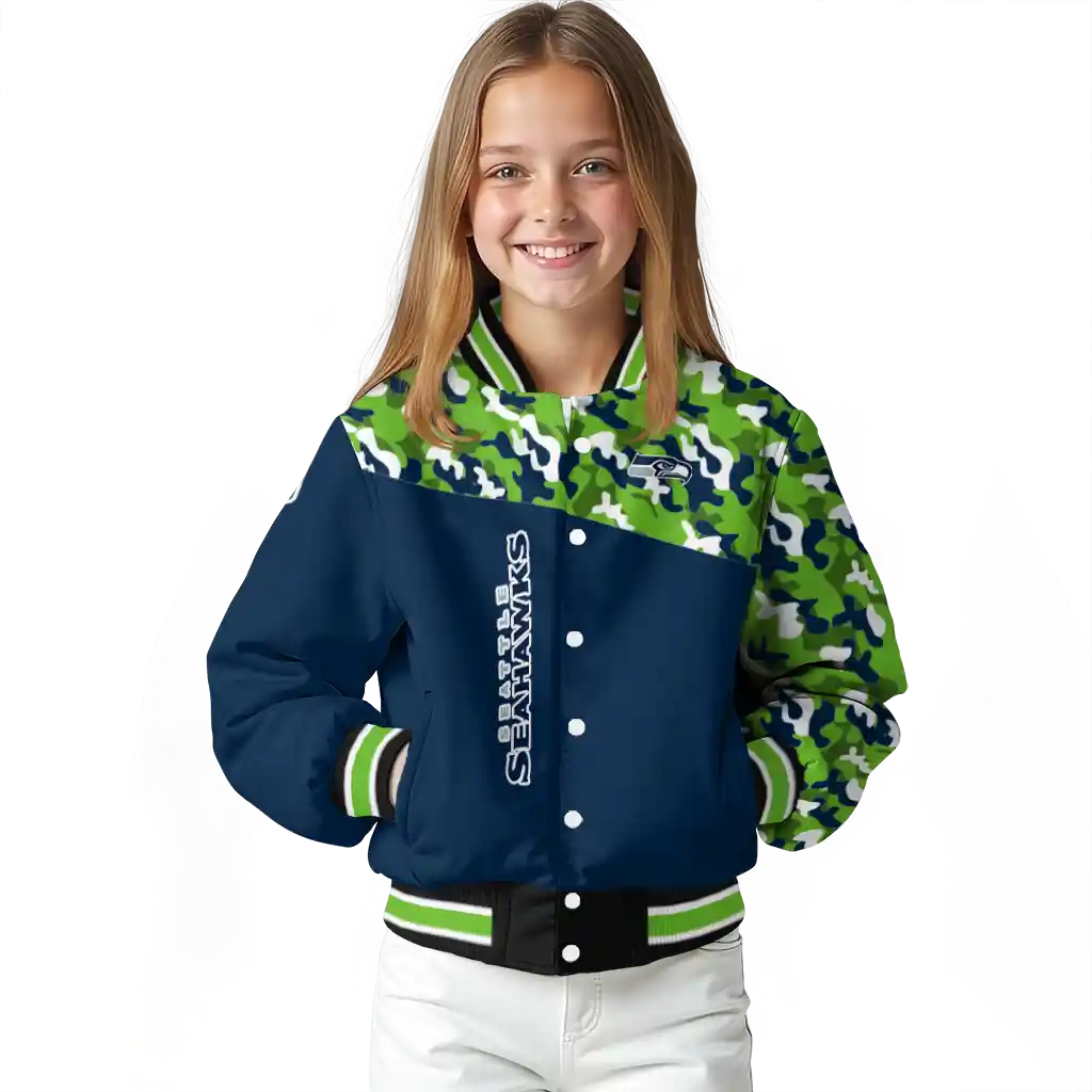 custom seattle seahawks freedom claw blue varsity jacket top rated custom seattle seahawks freedom claw blue varsity jacket top rated