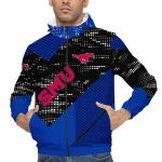custom smu mustangs arrow matrix blue black windbreaker jacket best selling