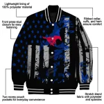 custom smu mustangs star stripes blue black varsity jacket best selling