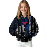 custom smu mustangs star stripes blue black varsity jacket best selling