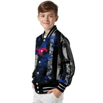 custom smu mustangs star stripes blue black varsity jacket best selling