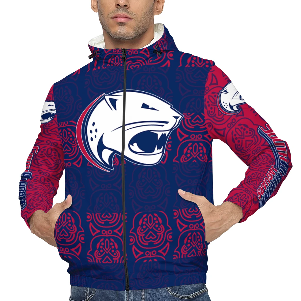 custom south alabama jaguars cat eyes blue windbreaker jacket top rated custom south alabama jaguars cat eyes blue windbreaker jacket top rated