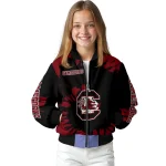 custom south carolina gamecocks burst splatter garnet bomber jacket best selling
