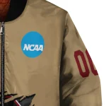 custom south carolina gamecocks claw effect beige bomber jacket best selling