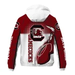 custom south carolina gamecocks football flame garnet white windbreaker jacket best selling
