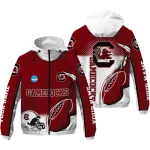 custom south carolina gamecocks football flame garnet white windbreaker jacket best selling
