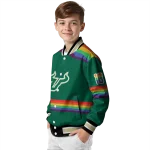 custom south florida bulls rainbow jersey number green varsity jacket best selling