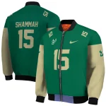 custom south florida bulls team patch green bomber jacket best selling