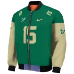 custom south florida bulls team patch green bomber jacket best selling