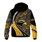 custom southern miss golden eagles blossoms helmet black windbreaker jacket best selling