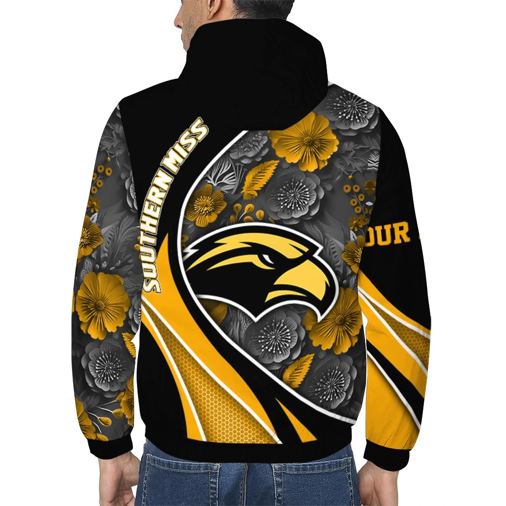 custom southern miss golden eagles blossoms helmet black windbreaker jacket trendy custom southern miss golden eagles blossoms helmet black windbreaker jacket trendy