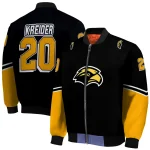 custom southern miss golden eagles chevron style black bomber jacket best selling