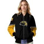 custom southern miss golden eagles chevron style black bomber jacket best selling
