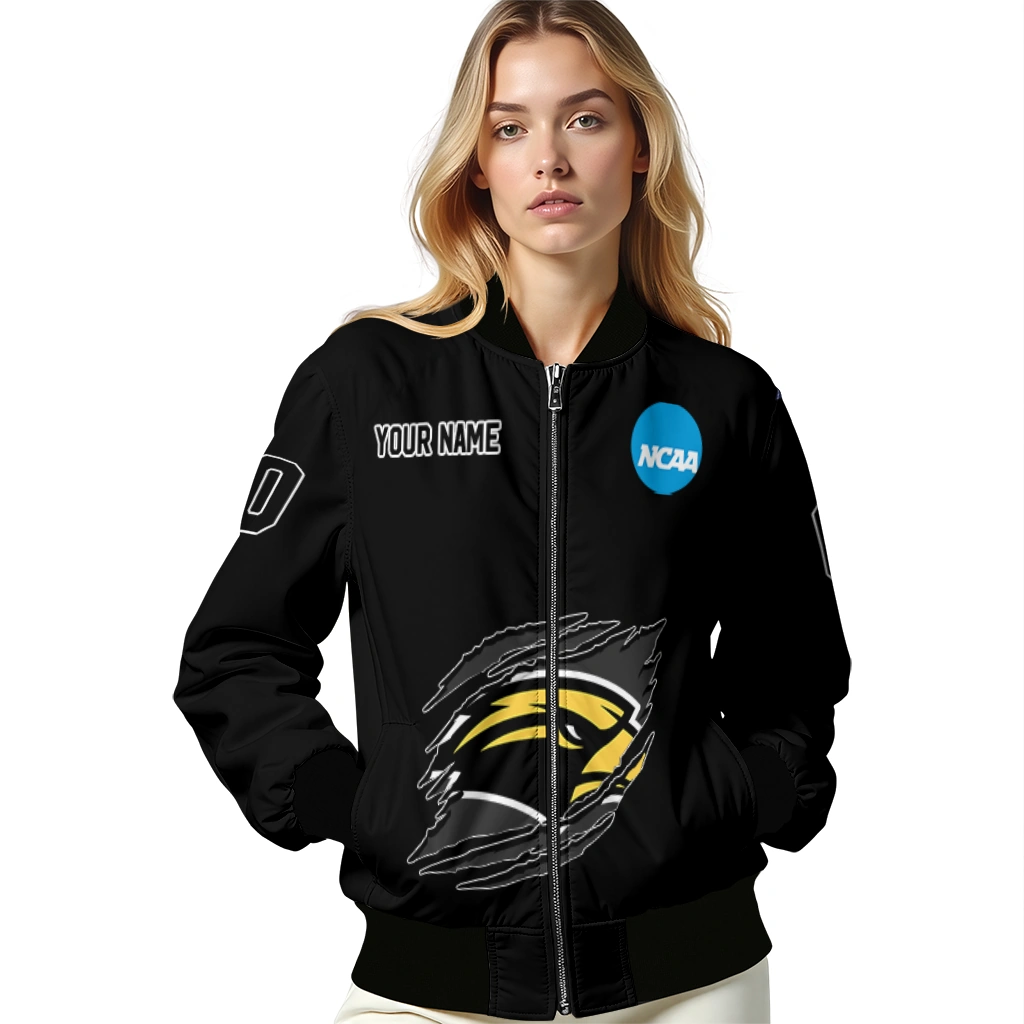 custom southern miss golden eagles claw shred black bomber jacket latest model custom southern miss golden eagles claw shred black bomber jacket latest model