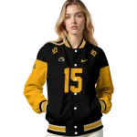 custom southern miss golden eagles team patch black varsity jacket best selling