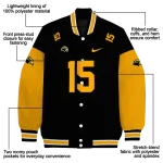 custom southern miss golden eagles team patch black varsity jacket best selling