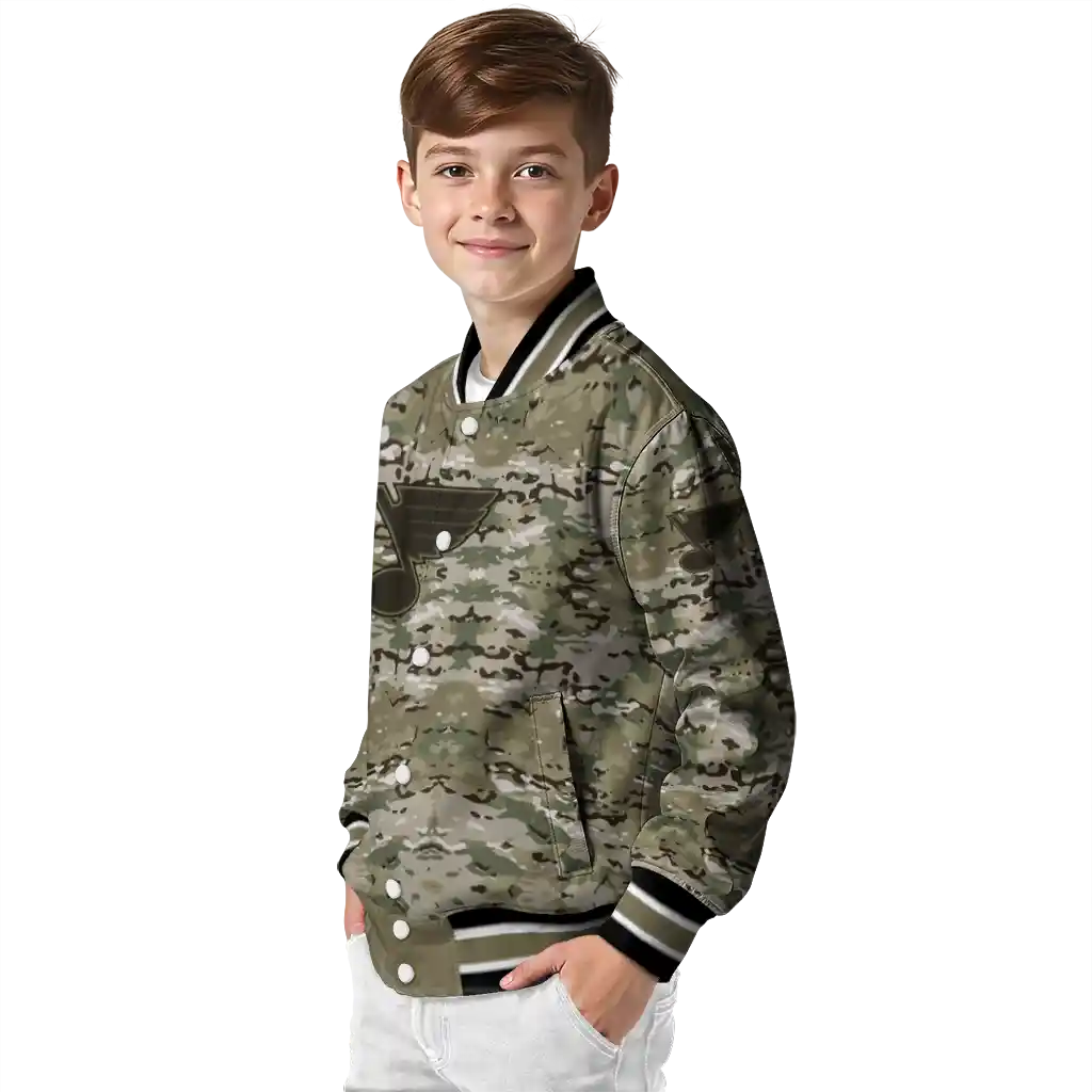 custom st louis blues camouflage abstract camouflage varsity jacket trendy custom st louis blues camouflage abstract camouflage varsity jacket trendy