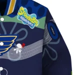 custom st louis blues spongebob playtime blue varsity jacket best selling