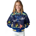 custom st louis blues spongebob playtime blue varsity jacket best selling