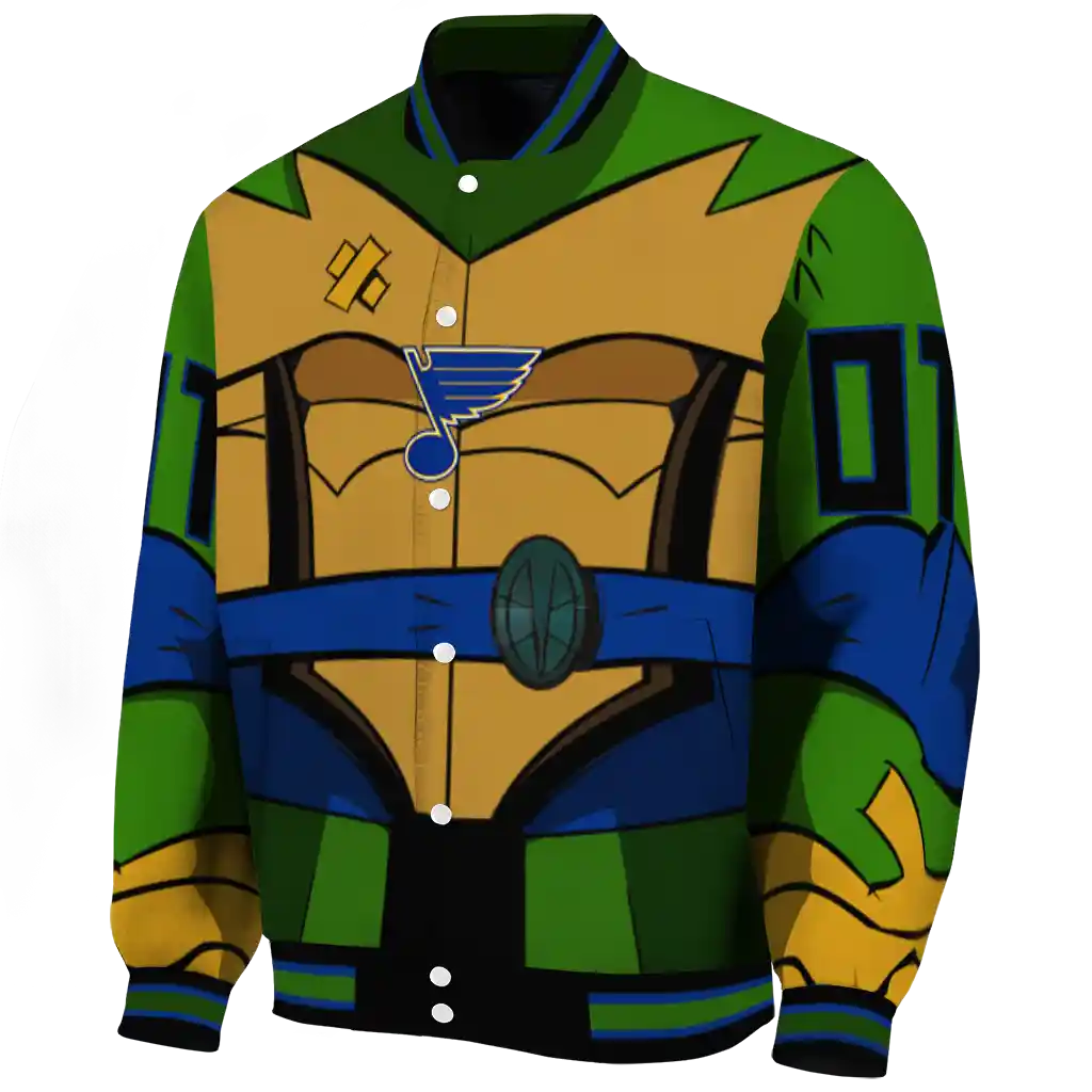 custom st louis blues turtle armor varsity jacket best selling custom st louis blues turtle armor varsity jacket best selling