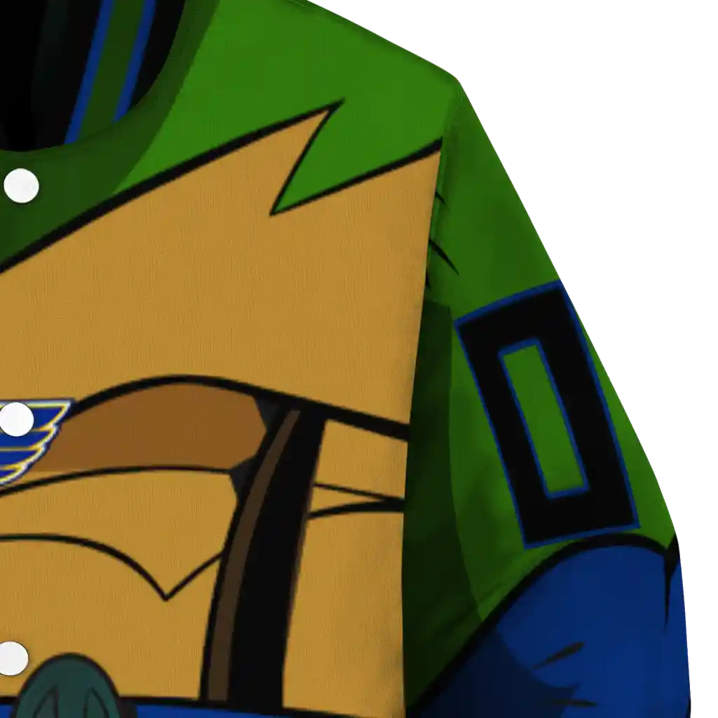 custom st louis blues turtle armor varsity jacket premium grade custom st louis blues turtle armor varsity jacket premium grade