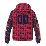 custom st louis cardinals lightning strike grid red windbreaker jacket best selling