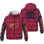 custom st louis cardinals lightning strike grid red windbreaker jacket best selling