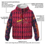 custom st louis cardinals lightning strike grid red windbreaker jacket best selling