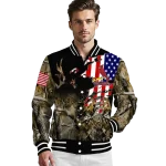 custom st louis cardinals patriot deer camouflage varsity jacket best selling