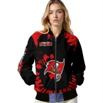custom tampa bay buccaneers burst splatter red bomber jacket best selling