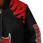 custom tampa bay buccaneers burst splatter red bomber jacket best selling